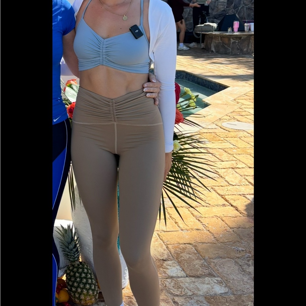 Michi Women's Tan High-Waisted Leggings